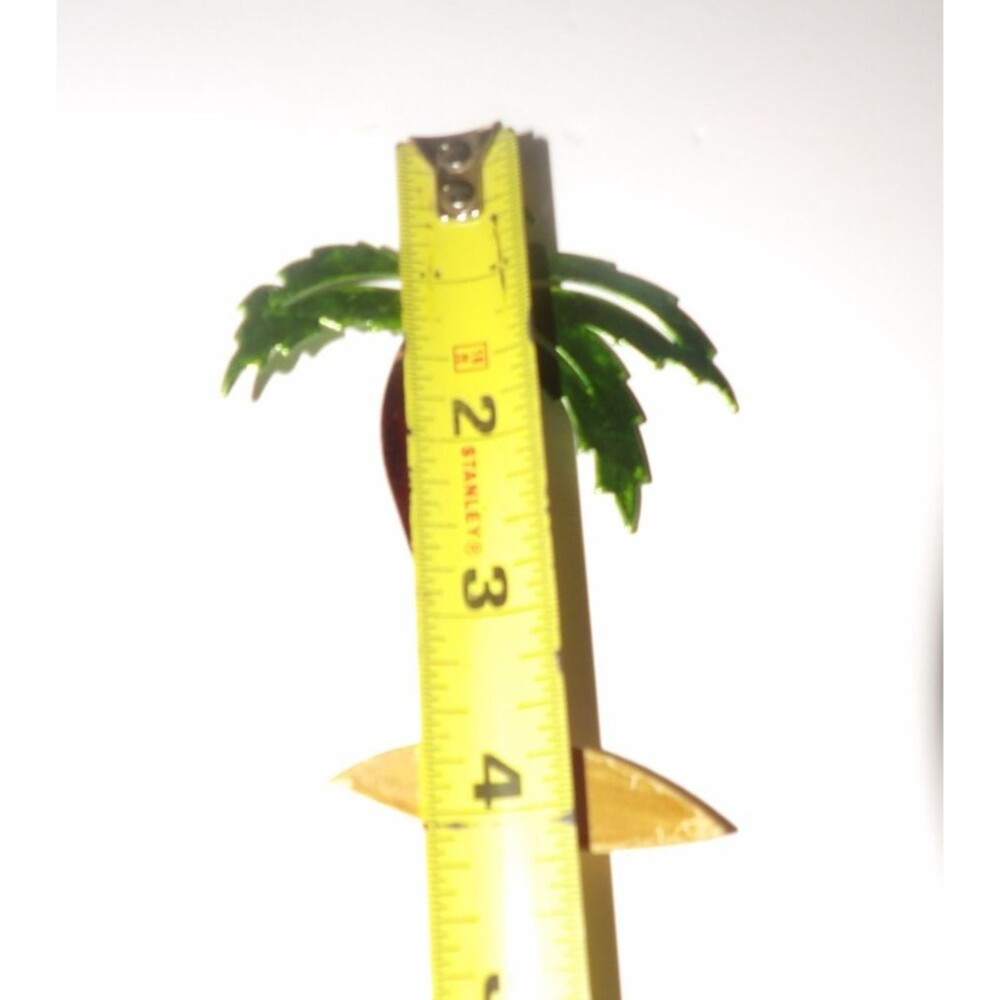 Mermaid Flamingo Palm Tree Metal Refrigertor Magnets. Whimsical Fun Ornament - Picture 3 of 13